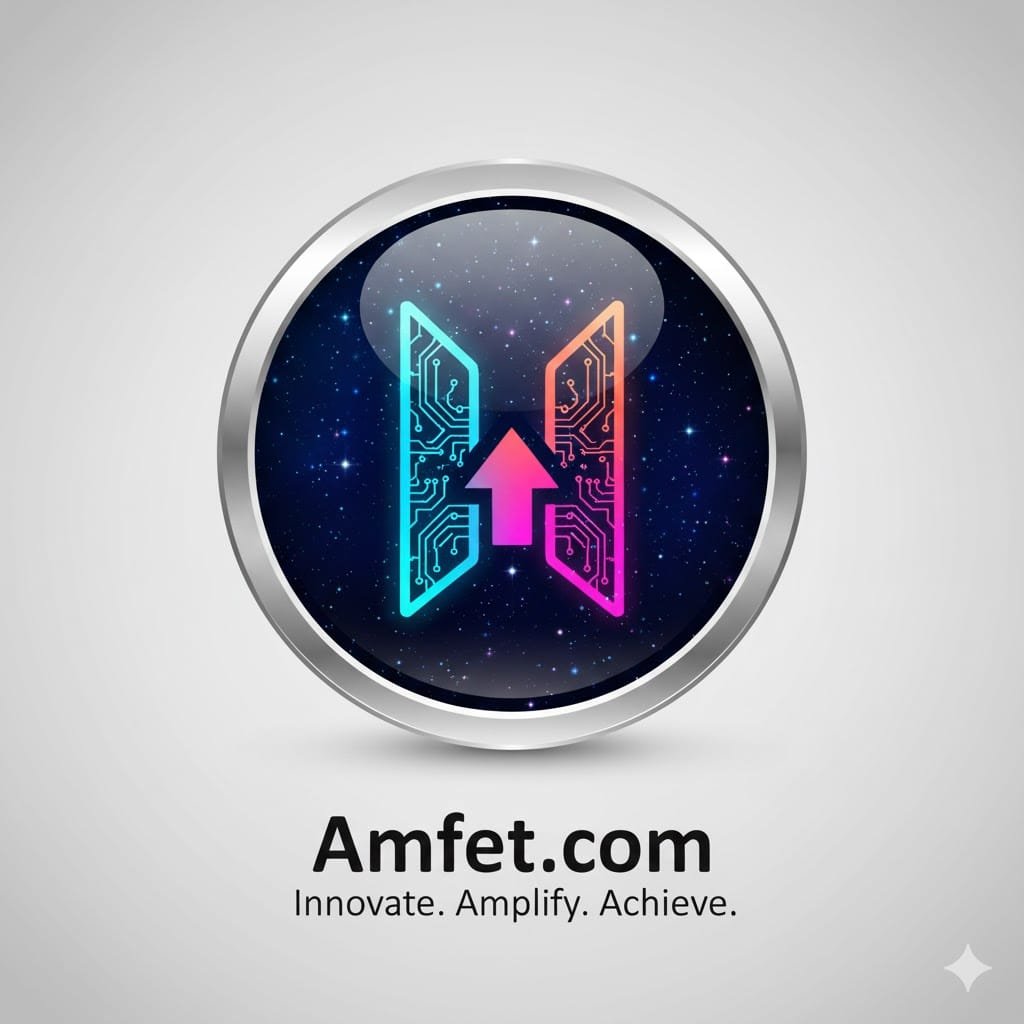 Amfet domain name logo