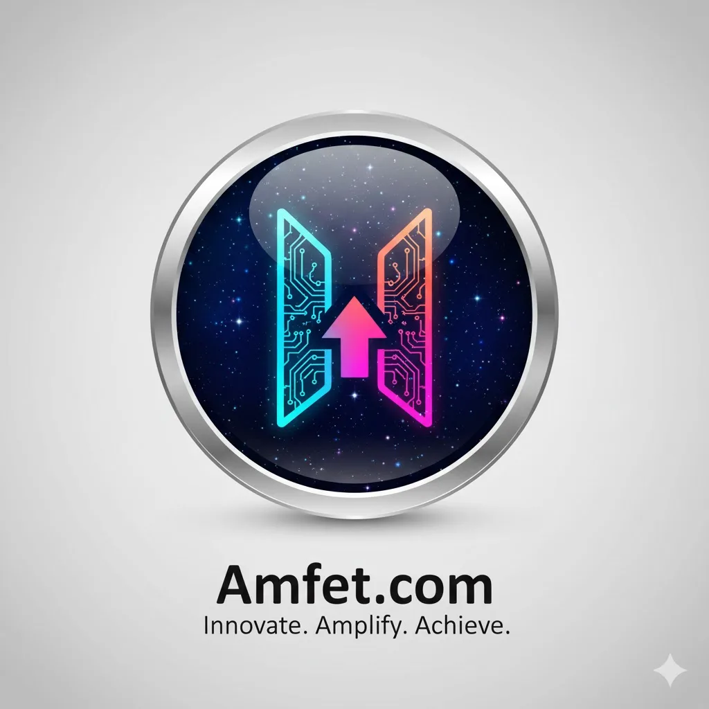 Amfet domain name logo
