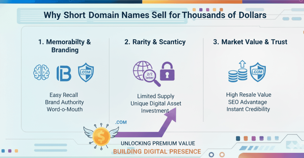 Why Short Domain Names Sell for Thousands of Dollars