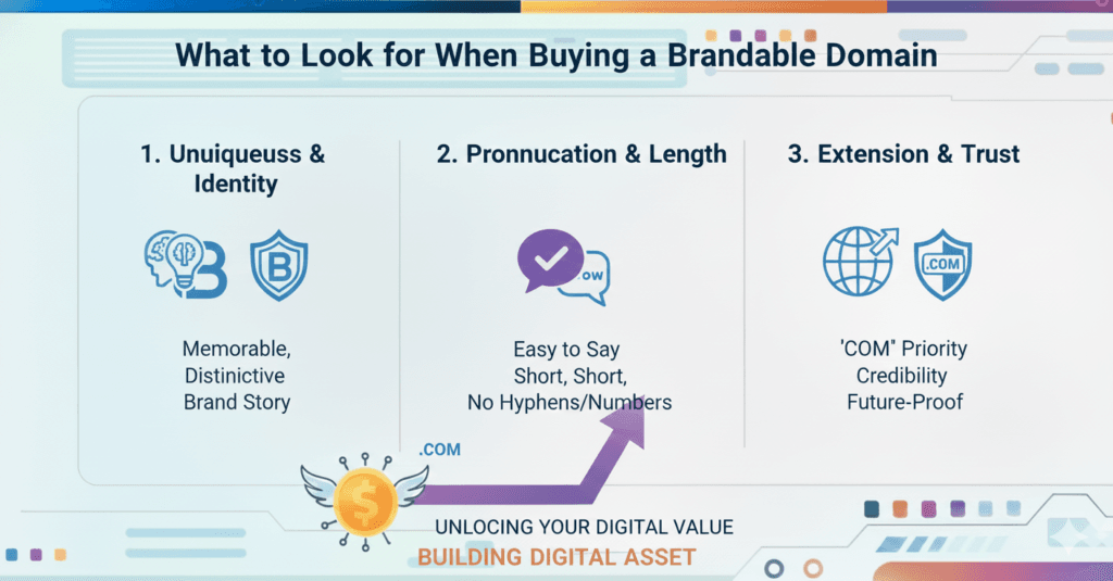 What to Look for When Buying a Brandable Domain
