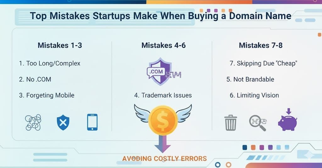 Top Mistakes Startups Make When Buying a Domain Name