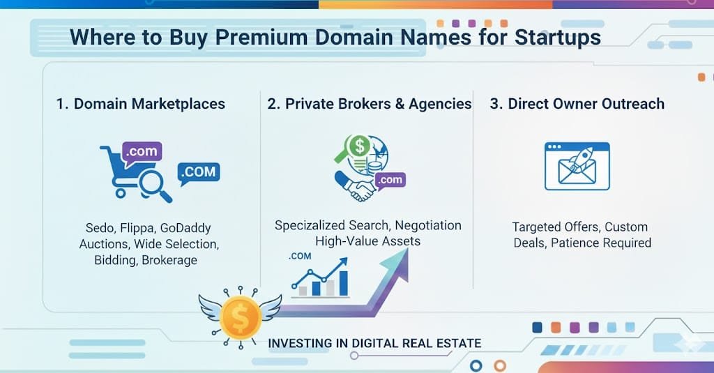Where to Buy Premium Domain Names for Startups