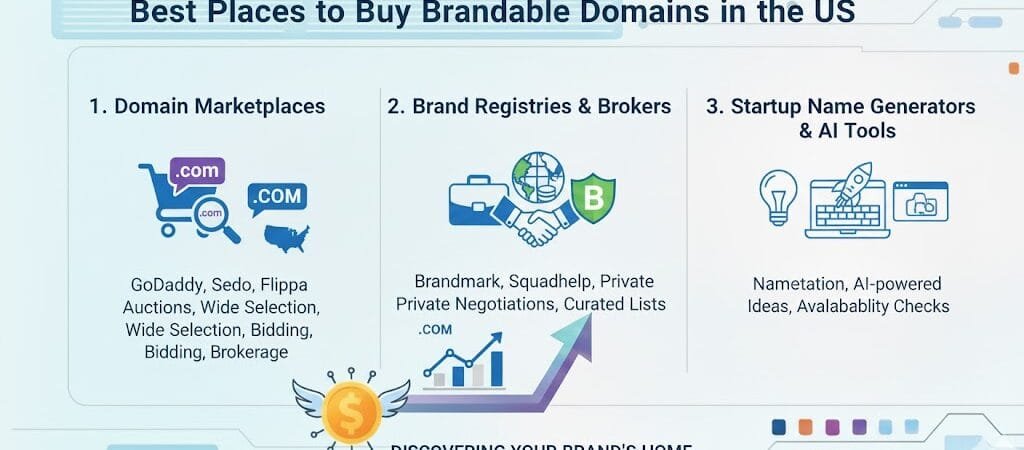 Best Places to Buy Brandable Domains in the US