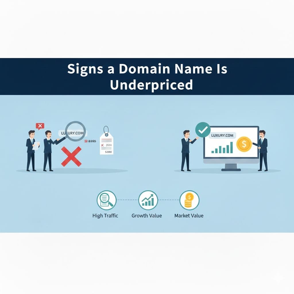 Signs a Domain Name Is Underpriced
