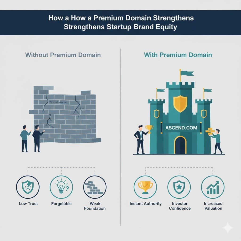 How a Premium Domain Strengthens Startup Brand Equity