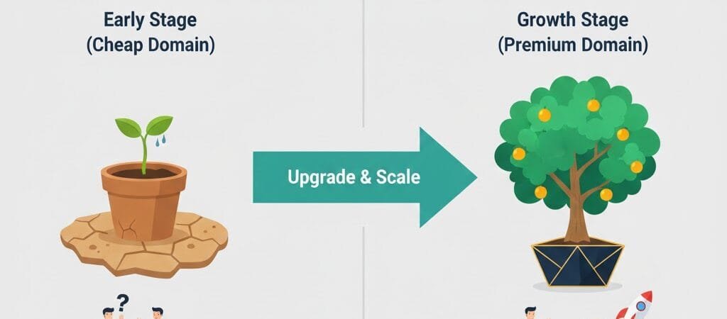 When a Startup Should Upgrade from a Cheap to Premium Domain