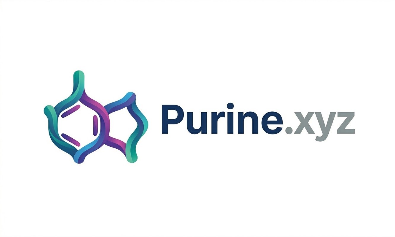 Purine.xyz premium domain for biotech, science, health, and research platforms 🧬🔬