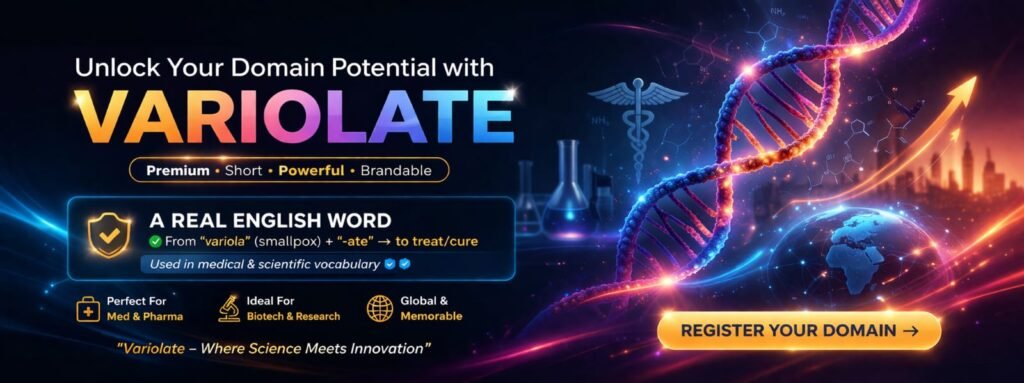 Variolate.com premium domain for biotech, medical research, and innovative health solutions 🧬💉