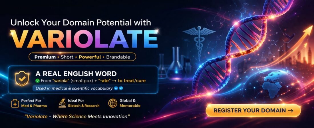 Variolate.com premium domain for biotech, medical research, and innovative health solutions 🧬💉